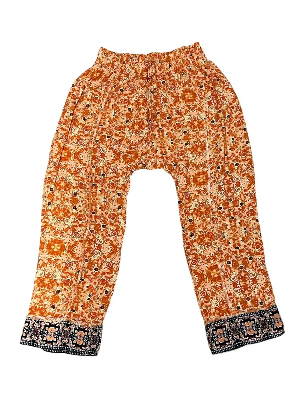 Free People Make My Day Women's Size M US High Rise Wide Leg Pants Orange